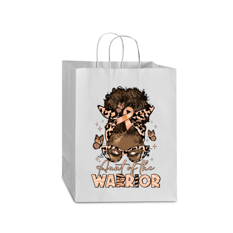 Aunt Of The Warrior Endometrial Cancer Mart Paper Bag -13 X 7 X 17 | Artistshot