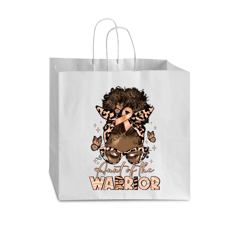 Aunt Of The Warrior Endometrial Cancer Vogue Paper Bag - 16 X 6 X 12 | Artistshot