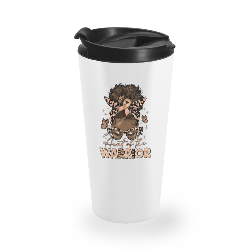 Aunt Of The Warrior Endometrial Cancer Travel Mug | Artistshot