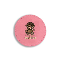 Aunt Of The Warrior Endometrial Cancer Round Leatherette Patch | Artistshot