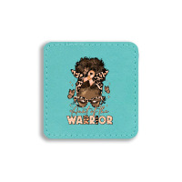 Aunt Of The Warrior Endometrial Cancer Square Leatherette Patch | Artistshot