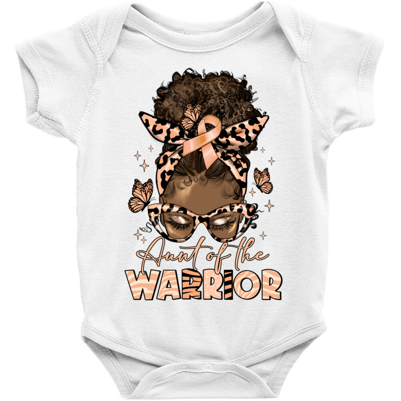 Aunt Of The Warrior Endometrial Cancer Baby Bodysuit | Artistshot