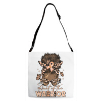 Aunt Of The Warrior Endometrial Cancer Adjustable Strap Totes | Artistshot