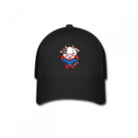 Cow Super Hero Cute Cartoon Baseball Cap | Artistshot