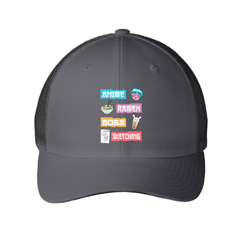 Anime Ramen Boba Sketching Kawaii Anime Lover Merch Mesh Cap | Artistshot