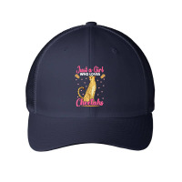 Just A Girl Who Loves Cheetahs African Savanna Zookeeper Mesh Cap | Artistshot