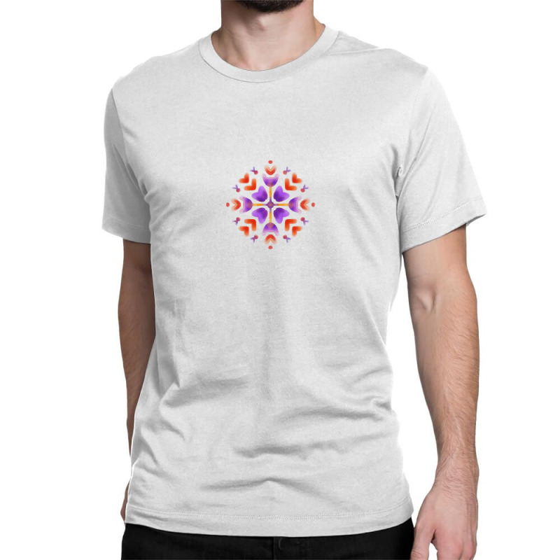 Watercolor Phulkari Design Minimal Art Gc-127-06 Classic T-shirt by GraphicCharms | Artistshot