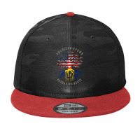 American Grown Barbadian Roots Usa Barbados Flag Heritage T Shirt Camo Snapback | Artistshot