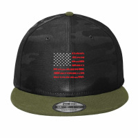 American Flag Railroad Train Camo Snapback | Artistshot