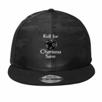 Roll For Charisma Save Natural 1 Role Playing Camo Snapback | Artistshot