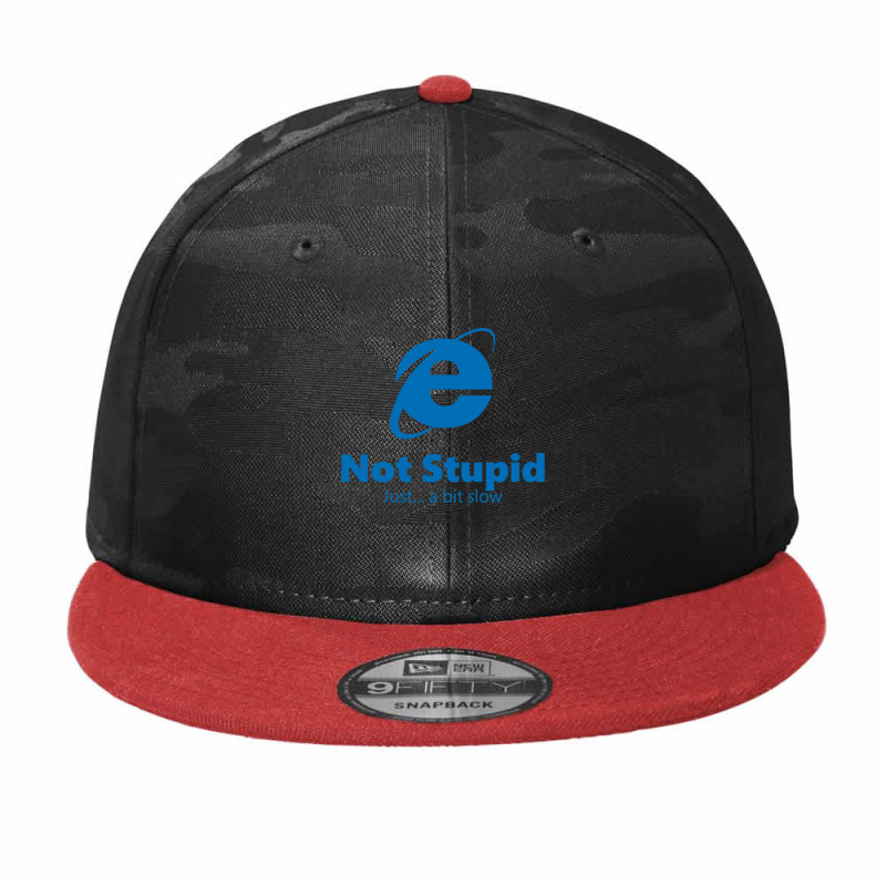 Internet Explorer - Not Stupid, Just A Bit Slow Camo Snapback by cm-arts | Artistshot