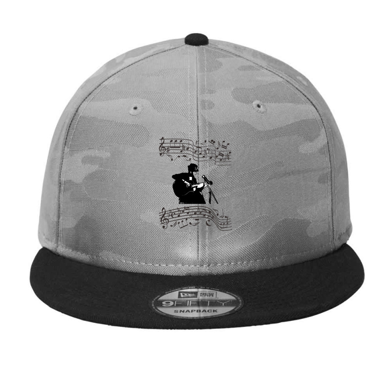 Guitar Singer And Music Notes Camo Snapback by NestorMarchetti | Artistshot