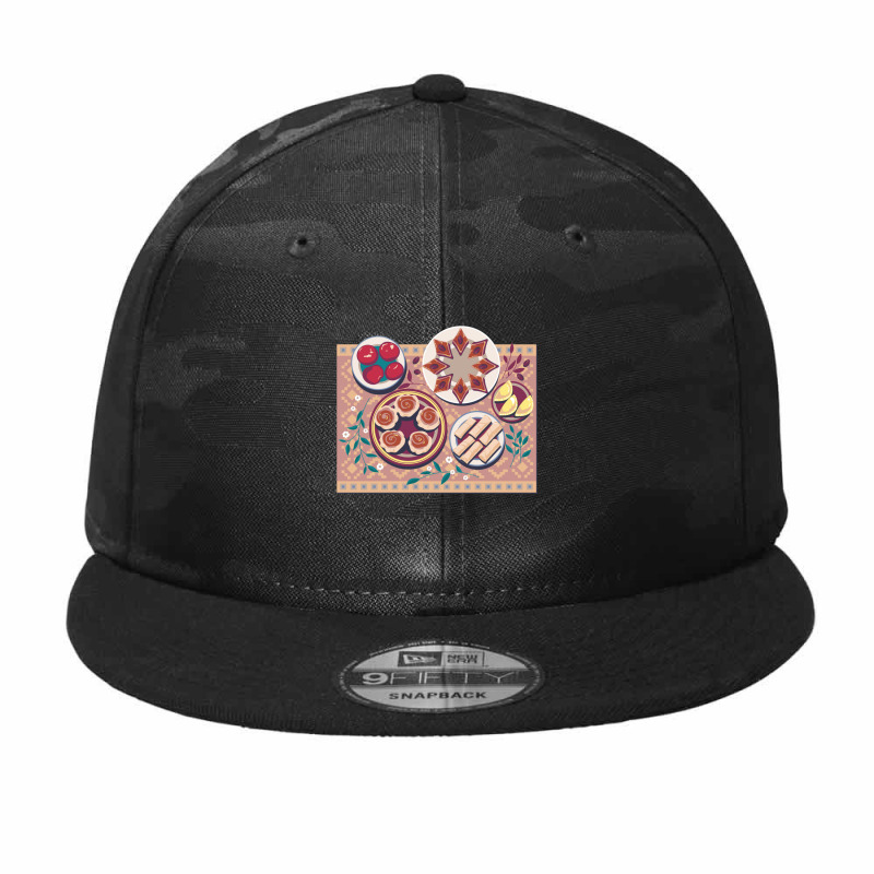 Nowruz - Iranian New Year Food Camo Snapback by DHEERAJGOODWIN | Artistshot