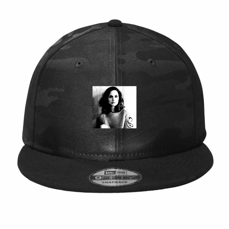 Natalie Portman Black & White Portrait (linocut) Camo Snapback by DavidDurbin | Artistshot