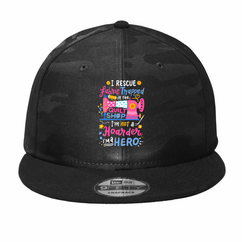 Quilting Sewing Quilt Shop Camo Snapback | Artistshot