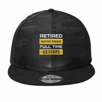 Mens Retired Financial Manager Full Time Grandpa T Shirt Camo Snapback | Artistshot