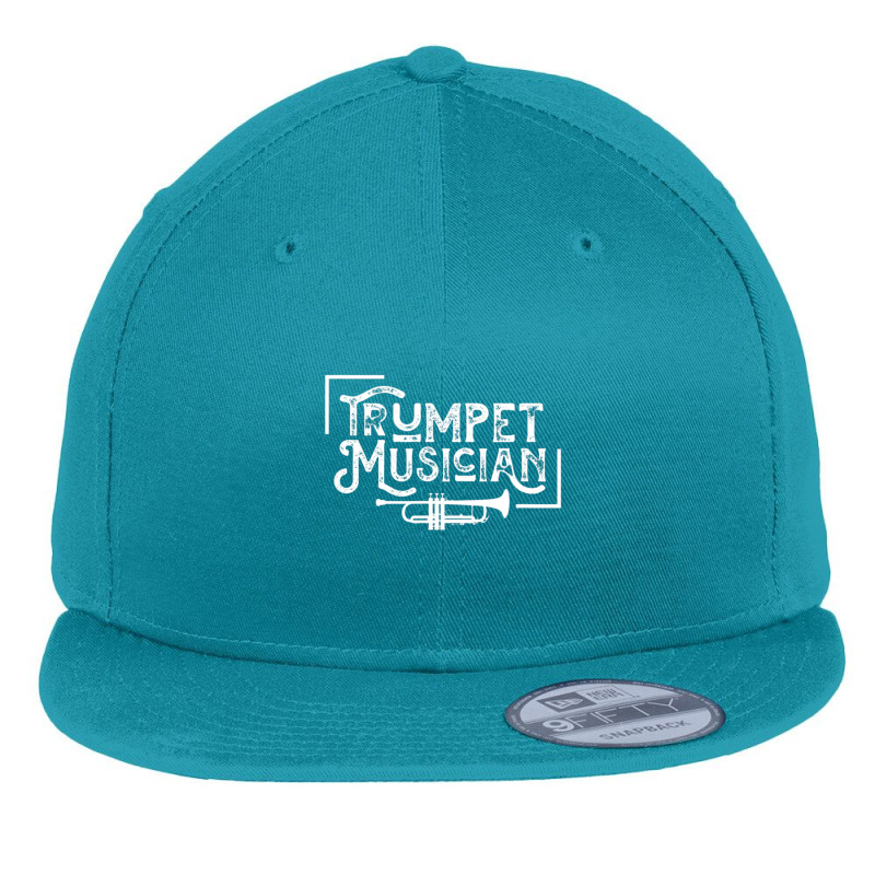 Trumpet Musician Player Trumpeter Flat Bill Snapback Cap by cm-arts | Artistshot