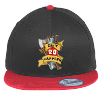 Fantasy W20 Dice Crit Happens Tabletop Role Play Flat Bill Snapback Cap | Artistshot