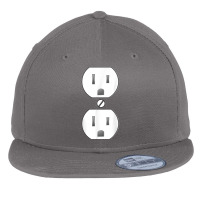 Electrical Outlet Socket Easy Costume T Shirt Flat Bill Snapback Cap | Artistshot