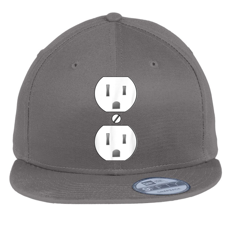 Electrical Outlet Socket Easy Costume T Shirt Flat Bill Snapback Cap by kyxylojashu | Artistshot