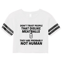 Meatballs Dislike Not Human Scorecard Crop Tee | Artistshot