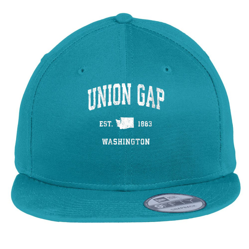 Womens Union Gap Washington Wa Vintage Athletic Sports Design V Neck T Flat Bill Snapback Cap | Artistshot