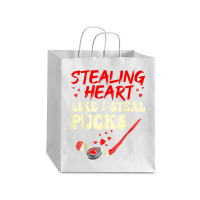 Stealing Heart Like I Steal Pucks Shirt Valentines Day Hocky T Shirt Debie Paper Bag - 10 X 5 X 13 | Artistshot