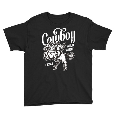 Cowboy Wild West Texas Youth Tee Designed By Estore