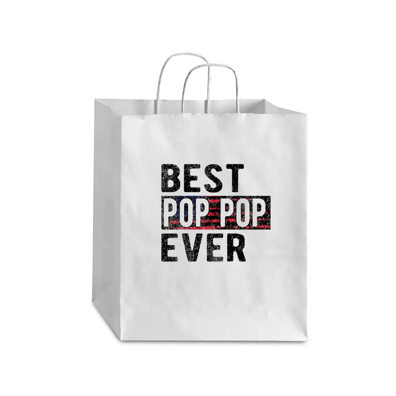 Best Pop Pop Grandpa Fathers Day Pop Pop Granddad 2 Debie Paper Bag - 10 X 5 X 13 | Artistshot