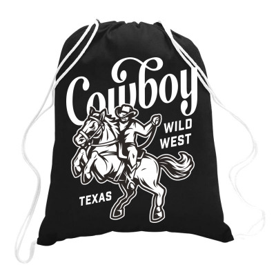 Cowboy Wild West Texas Drawstring Bags Designed By Estore
