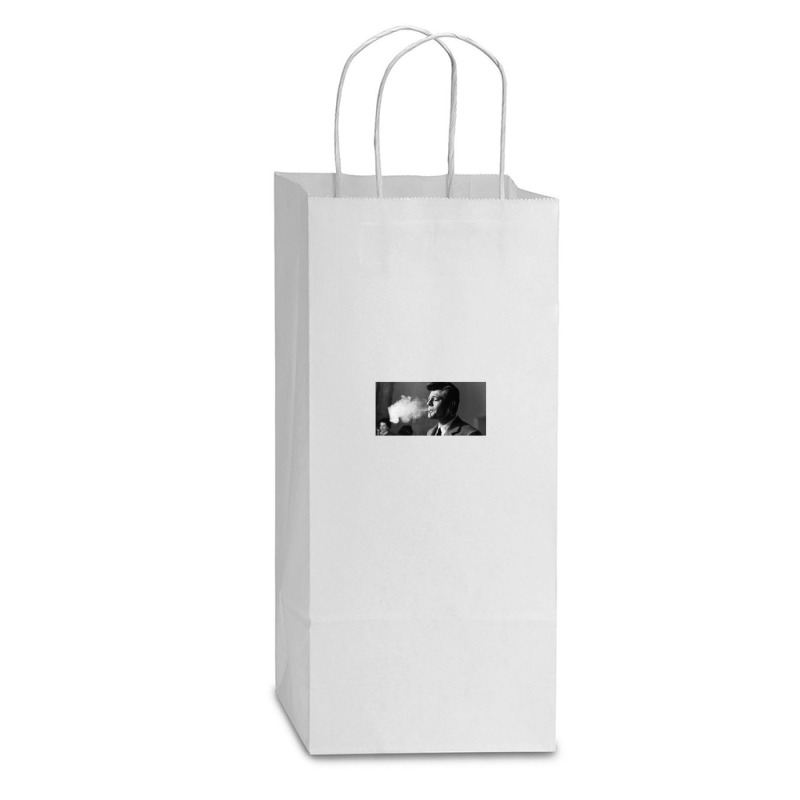 La Dolce Vita Marcello Mastroianni Double Wine Paper Bag - 6 1/2 X 3 1/2 X 12 3/8 | Artistshot