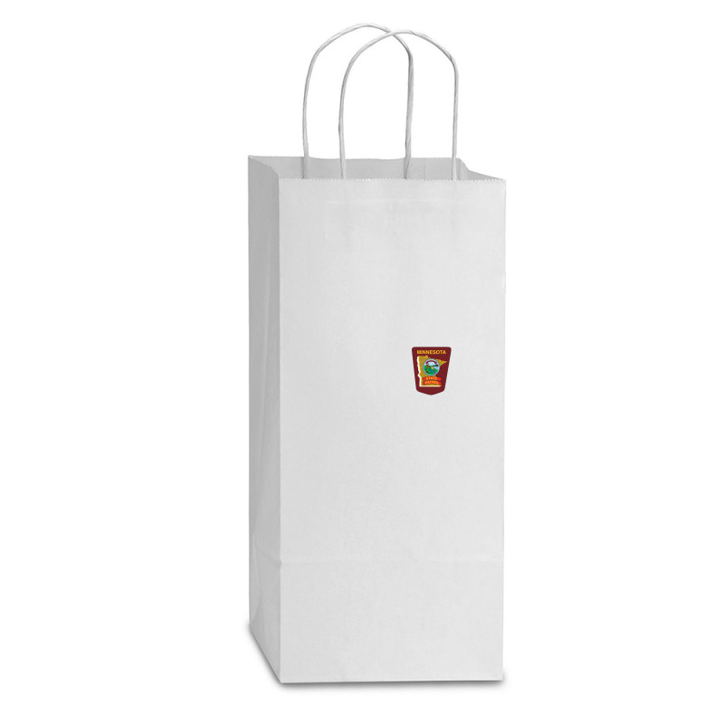 Minnesota State Patrol Double Wine Paper Bag - 6 1/2 X 3 1/2 X 12 3/8 | Artistshot