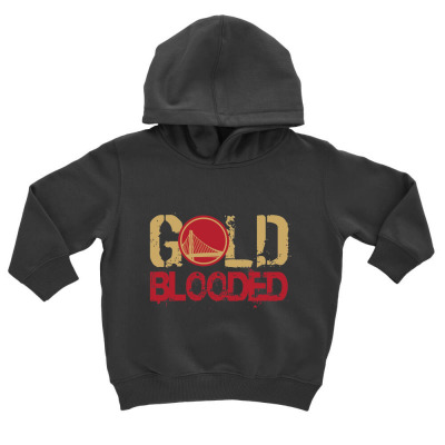 Gold Blooded Toddler Hoodie Designed By Bariteau Hannah