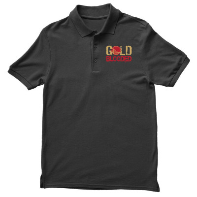 Gold Blooded Men's Polo Shirt Designed By Bariteau Hannah