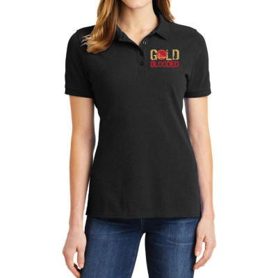 Gold Blooded Ladies Polo Shirt Designed By Bariteau Hannah