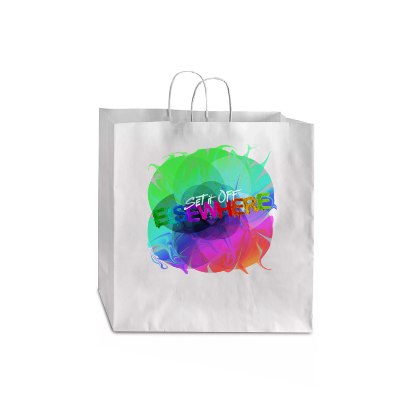 Set It Off Elsewhere Album Rainbow Melt Jumbo Paper Bag - 18 X 7 X 18 3/4 | Artistshot