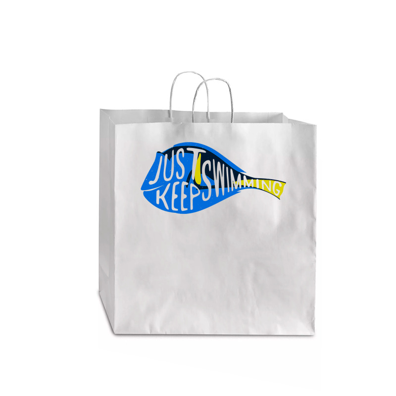 Finding Nemo Just Keep Swimming Sticker Jumbo Paper Bag - 18 X 7 X 18 3/4 | Artistshot