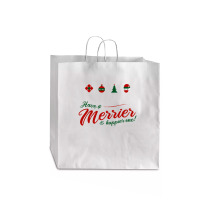 Have A Merrier & Happier One! - Funny Christmas Special T-shirt Christ Jumbo Paper Bag - 18 X 7 X 18 3/4 | Artistshot