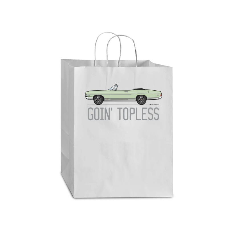 Goin Topless Sea Foam Green Mart Paper Bag -13 X 7 X 17 | Artistshot