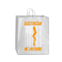 Electrician Nothing Shocks Me Anymore Usa Flag American Queen Paper Bag - 16 X 6 X 19 1/4 | Artistshot