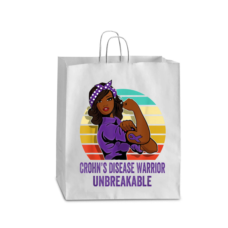 Crohn's Disease Warrior Shirt Unbreakable Queen Paper Bag - 16 X 6 X 19 1/4 | Artistshot