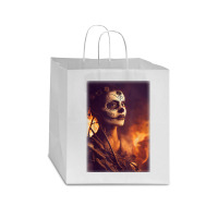 Beautiful Woman Warrior After A Battle With Skeletons T Shirt Star Paper Bag - 13 X 7 X 13 | Artistshot