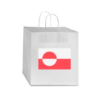 Awesome Greenland Flag Star Paper Bag - 13 X 7 X 13 | Artistshot