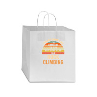 I'm Not Listening In My Head Funny Rock Climbing Gift Star Paper Bag - 13 X 7 X 13 | Artistshot