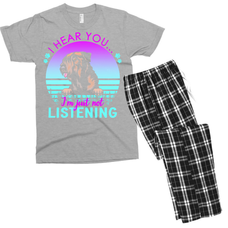 Czech Terrier T  Shirt I Hear You I'm Just Not Listening Czech Terrier Men's T-shirt Pajama Set | Artistshot