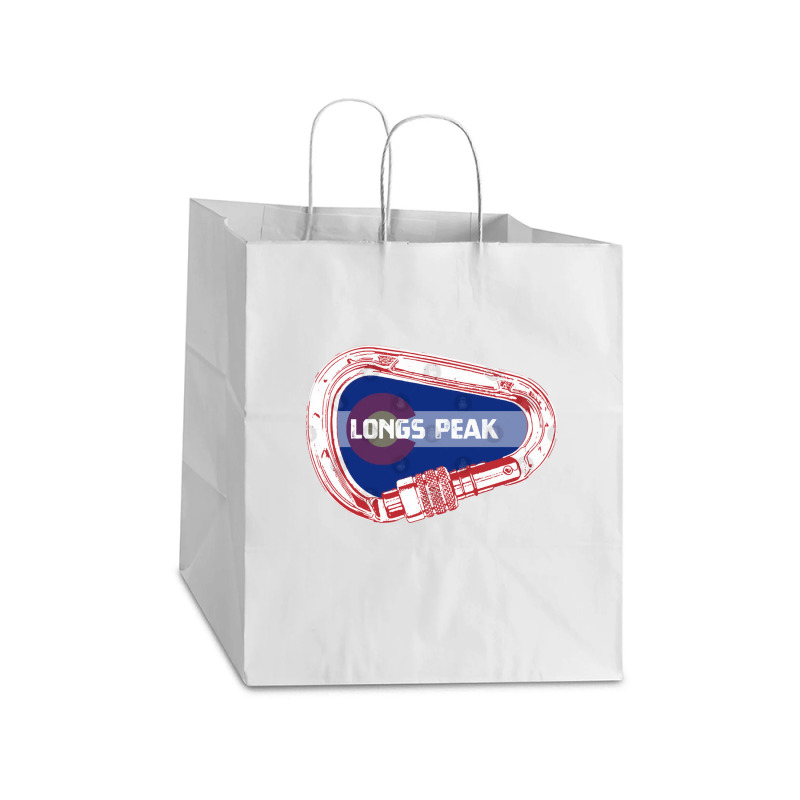 Longs Peak Climbing Carabiner Take Out Paper Bag - 14 X 10 X 15 1/2 | Artistshot