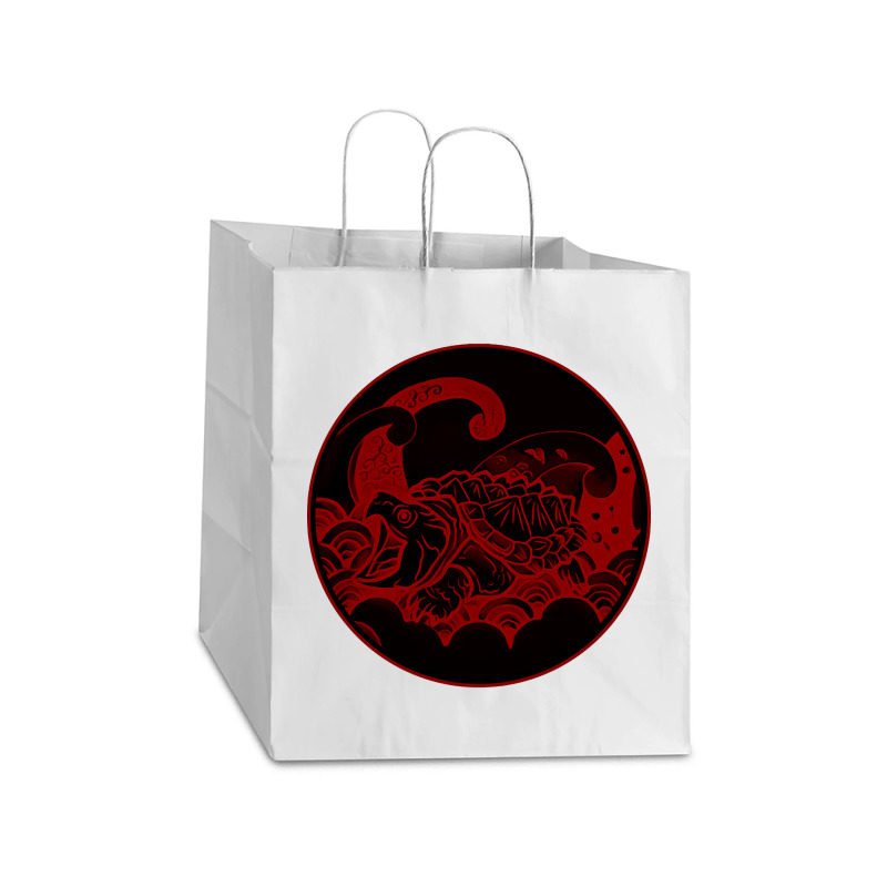 Giant Alligator Snapping Turtle - Japanese Style For Reptiles Lovers - Take Out Paper Bag - 14 X 10 X 15 1/2 | Artistshot