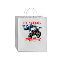 Flying Into Pre-k Pre-kindergarten Kids Dirt Bike (2) Traveler Paper Bag -13 X 6 X 15 3/4 | Artistshot