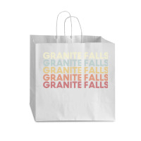 Granite Falls Minnesota Granite Falls Mn Retro Vintage Text Long Sleev Vogue Paper Bag - 16 X 6 X 12 | Artistshot