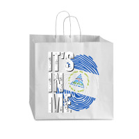 It's In Me Nicaragua Flag Fingerprint Nicaraguan Heritage Tank Top Vogue Paper Bag - 16 X 6 X 12 | Artistshot